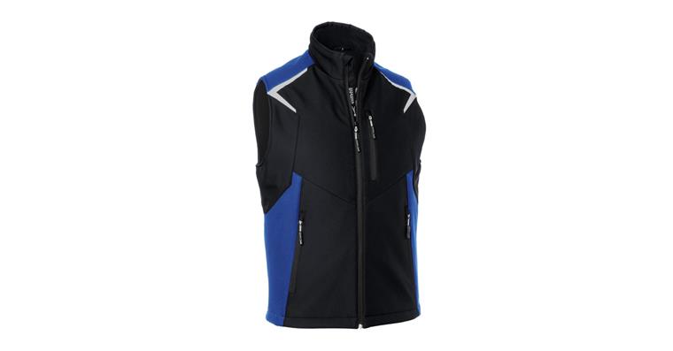 Softshell vest BODYFORCE black/cornflower blue size 4XL