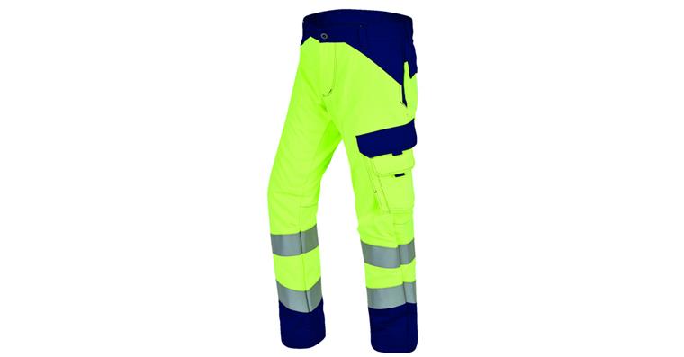 Trousers Multiseven bright yellow/navy blue size 60
