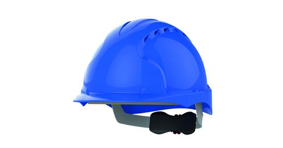 Industrial hard hat EVO®3 vented 30 mm Euro slot mount blue