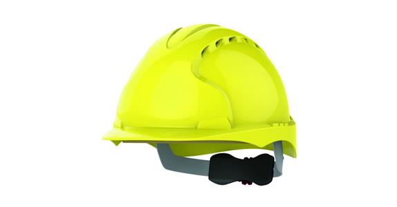 Industrial hard hat EVO®3 vented 30 mm Euro slot mount yellow