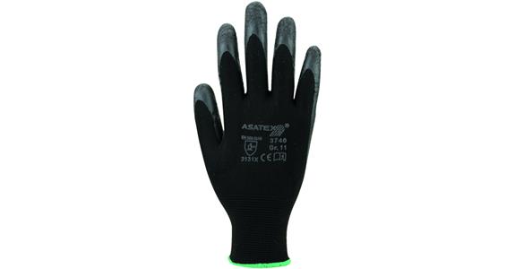 Polyester knitted glove latex PU=12 pairs size 9