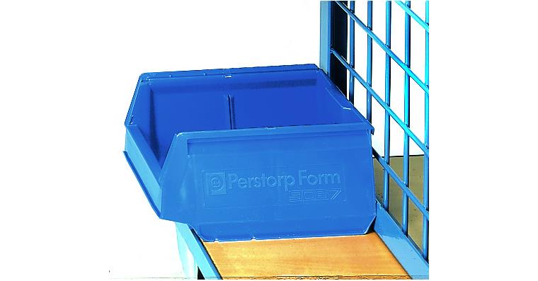 Easy-view storage bin 300x230x150mm polypropylene blue, LxWxH = 300x230x150mm