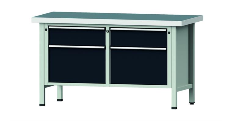Kastenwerkbank 205 V Universal-Platte Höhe 850 mm Breite 1500 mm RAL 7035/7016