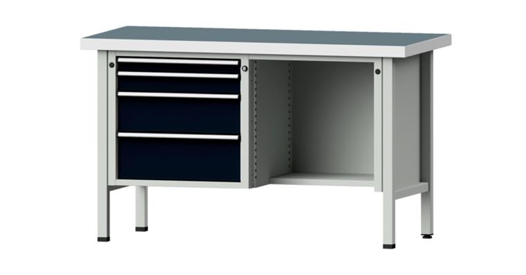 1082075684 Cabinet workbench model 341 V universal plate height 900 mm RAL 7035/7016