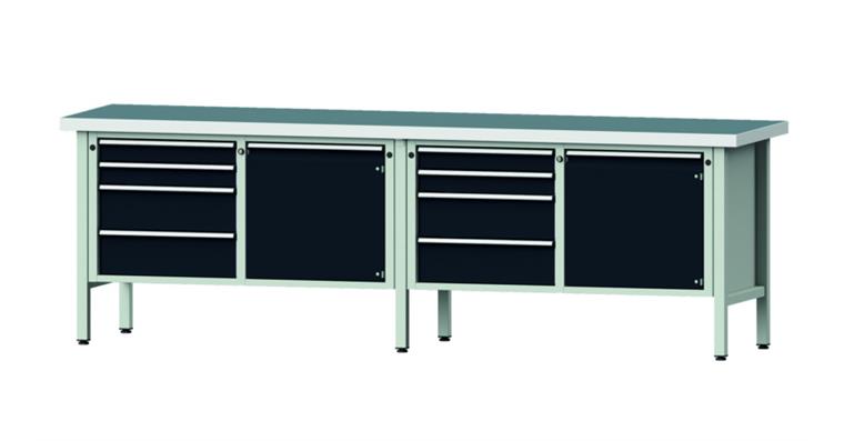 1082076624 Cabinet workbench model 131 V universal plate height 900 mm RAL 7035/7016
