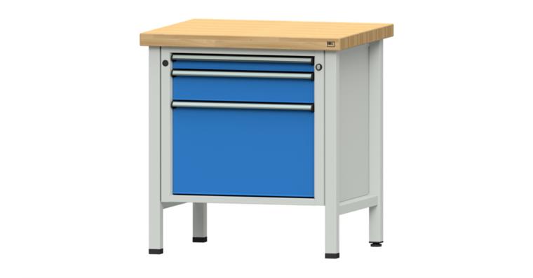 1082079105 Cabinet workbench BSP 800x700x850 mm 3 drawers 60/120/360 mm RAL7035/5012