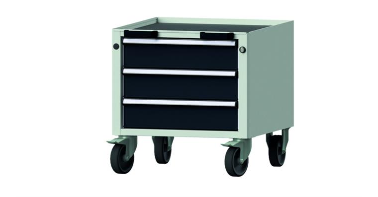 Rolling container model 19 V WxDxH 570x615x575 mm RAL 7035/7016