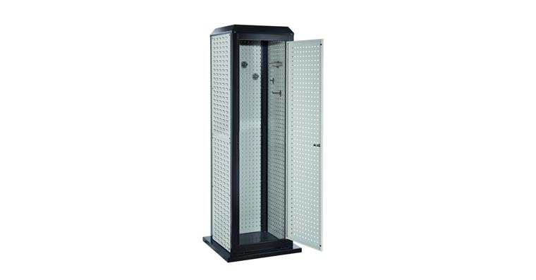 ®RasterPlan Tooltower stationär 2015x700x700mm 7035/7016 1xTür 1xLoch 2xSchlitz