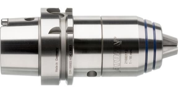 ATORN NC-Kurzbohrfutter HSK63 Durchmesser 1-16 mm A=100 mm Form A, mit IK