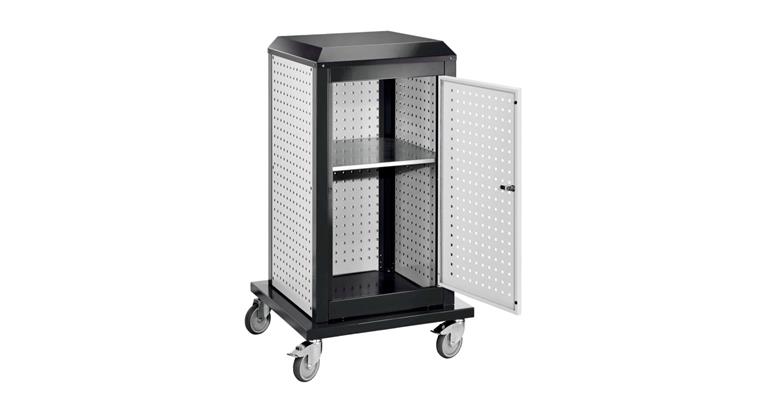 ®RasterPlan Tooltower mobil 1260 x 700 x 700 mm 7035/7016 mit Tür + 1xFachboden