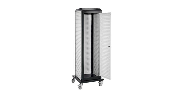 ®RasterPlan Tooltower mobil 2175 x 700 x 700 mm 7035/7016 mit Tür + 3xLochplatte
