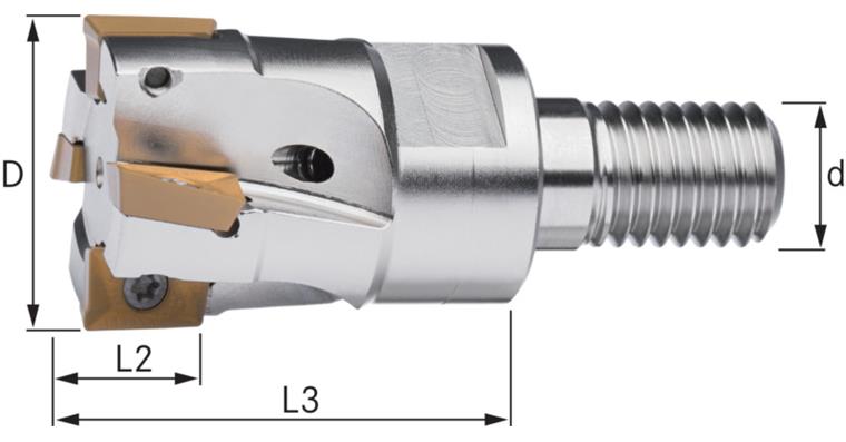 ATORN WSP Einschraubfräser 90 Grad D=32,0 mm für APKT1604