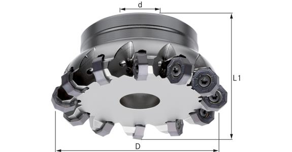 ATORN HPC-Planmesserkopf 45 Grad Durchmesser 100,00 mm Z= 9