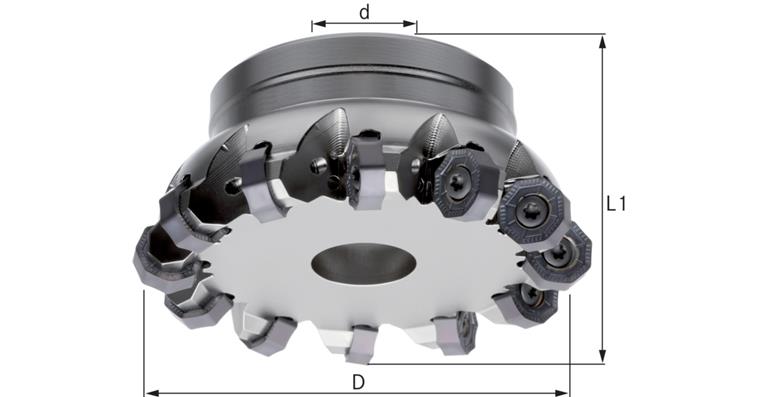 ATORN HPC-Planmesserkopf 45 Grad Durchmesser 80,00 mm Z=7