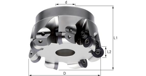 ATORN Kopiermesserkopf Durchmesser 66 mm, Z6, d2 = 27 mm