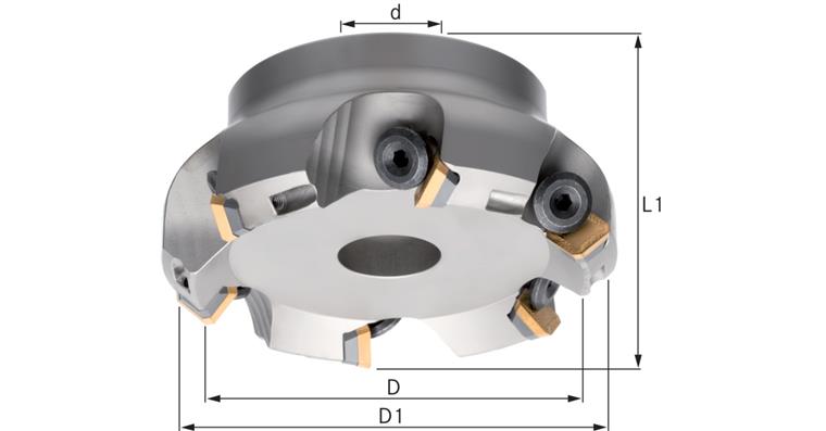 ATORN Planfräser 45 Grad 125,0 mm Z=7für SEEN/SEER 1203