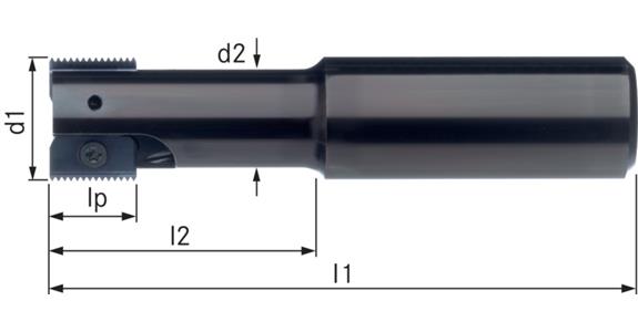 ATORN Halter Gewindefräser Zweischneider Stahl Gr. 40 50 mm HB