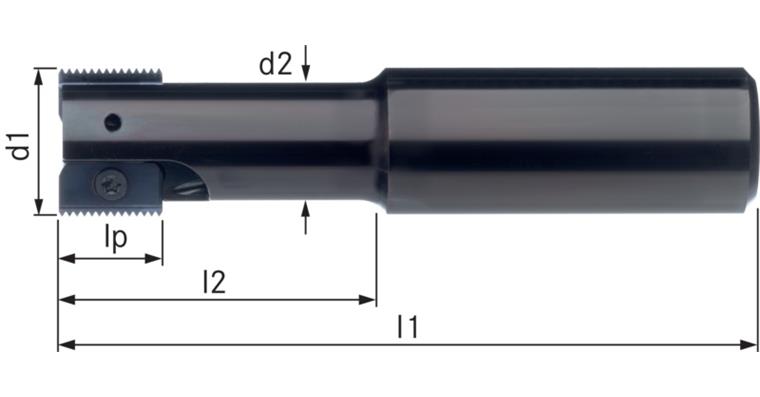 ATORN Halter Gewindefräser Zweischneider Stahl Gr. 40 50 mm HB