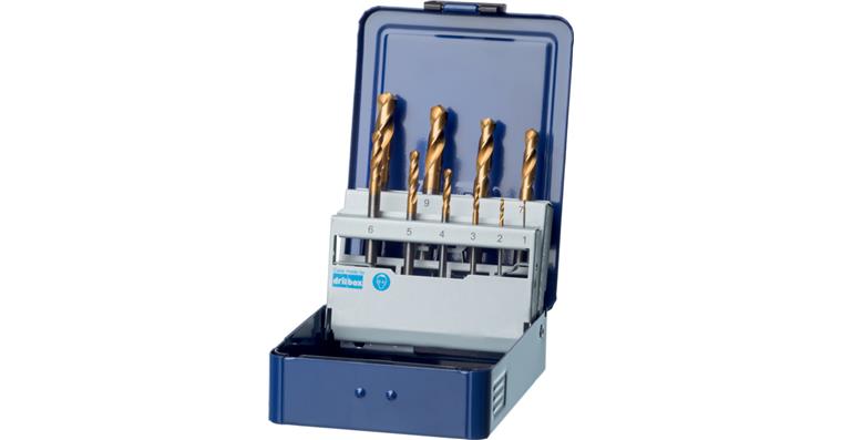 1002110229 ATORN twist drill bit set SC 1.0–10.0 mm, 1.0 mm increments, TIN coated, box