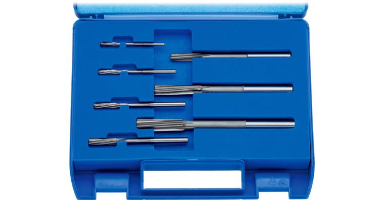 ATORN Maschinenreibahlen-Satz VHM 3,0-12,0 mm H7 DIN 8093