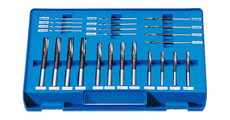ATORN Hundertstel Maschinenreibahlen-Satz HSSE DIN 212 0,98-5,02 mm 0-0,003 mm