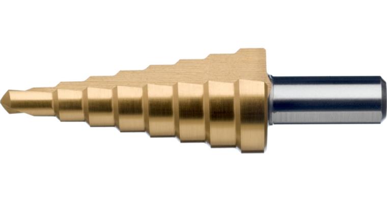 ATORN Stufenbohrer HSS-TiN gerade Nut 4,0 mm-12,0 mm Typ 1
