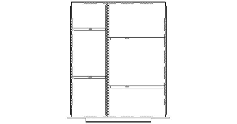 Drawer divider set 6 compartments height 150 mm D series