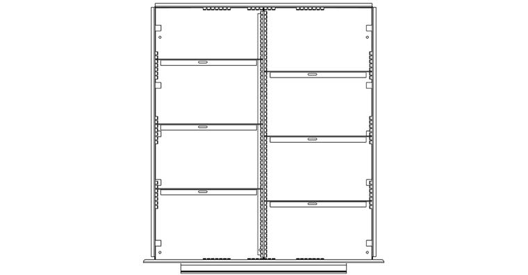 Drawer divider set 8 compartments height 120 mm DB series
