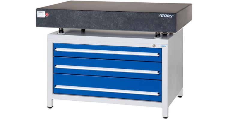 ATORN Messplatte und Kontrollplatte 1200x800mm Gen 0 m.Schubladen-Unterschrank