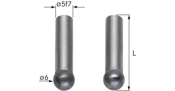 ATORN Universal-Vergleichsmessgerät Messeinsätze Kugel-Durchm. 6 mm, Länge 23 mm