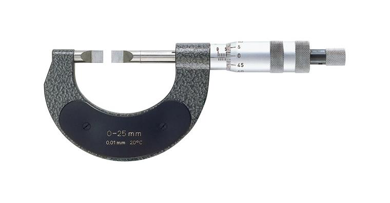 ATORN micrometer 75-100 mm with narrow measuring surfaces