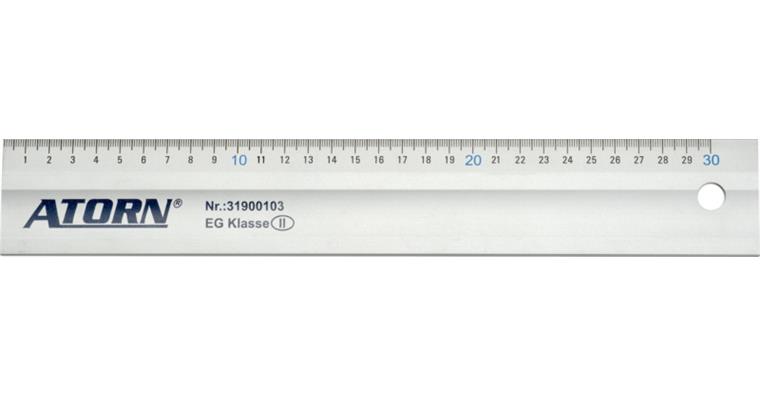 ATORN light-metal rule 300 mm with inking edge