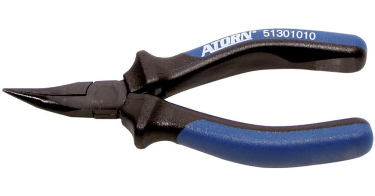 ATORN electronics pointed pliers, 125 mm, bent