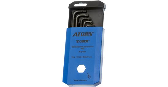 ATORN TX-Winkelschraubendreher-Satz 8-teilig T9-T 40 im Kunststoffbox