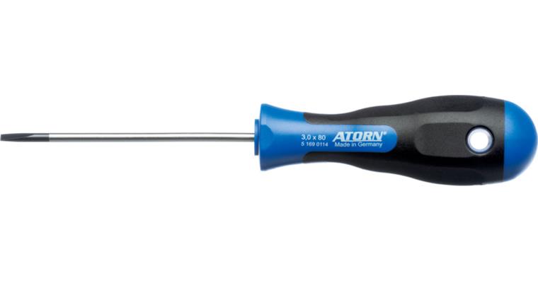 ATORN slotted screwdriver 0.5 x 3.0 x 80/166 mm, round blade
