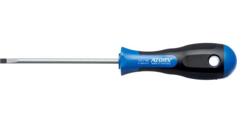 ATORN slotted screwdriver 0.8 x 4.0 x 100/207 mm, round blade