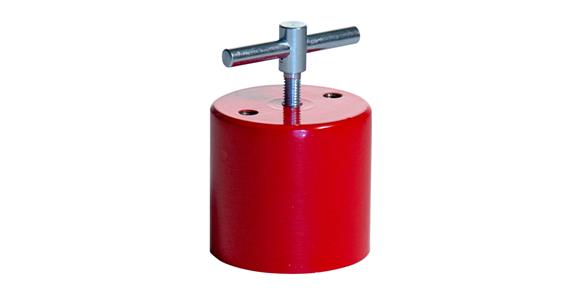 Permanent pot magnet with knob pressure screw size 73 adhesive force 880 N