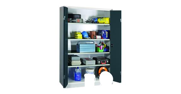 Folding door cabinet 1950X1200X600 mm RAL 7035/7016