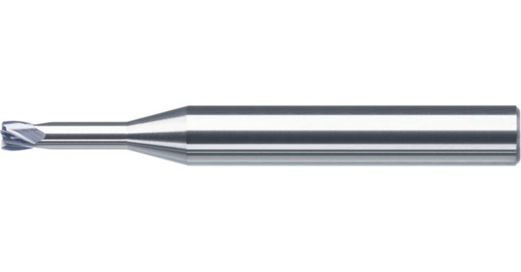 SC mini torus milling cutter, clearance dia. 2.85 mm, helix angle 25°