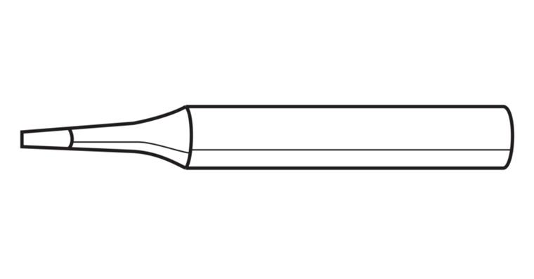 Replacement soldering tip f. fine soldering iron 70021101 16W KD, chisel-shaped