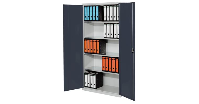 Universal hinged door cabinet 1950x1000x500 mm RAL 7035/7016