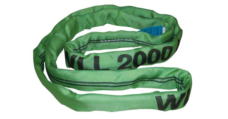 Round sling, polyester, load 2000 kg, length, 3.0 m, EN1492-2, green