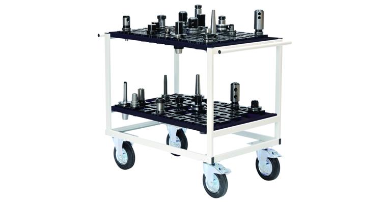 CNC trolley, 2 lvl, empty, 950X665X950mm