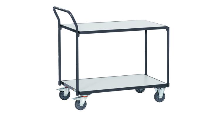 ESD-Tischwagen Ladeflächengröße 850 x 500 mm Tragfähigkeit 300 kg 2 Böden