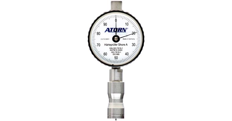 1039173101 ATORN Shore A hardness tester with trailing pointer in case