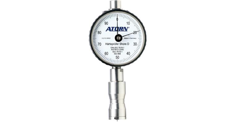 1039173102 ATORN Shore D hardness tester with trailing pointer in case