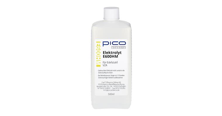 Electrolyte 500 ml bottle for non-corrosive materials