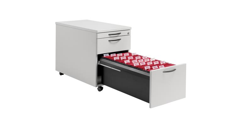 Roll container multi 3x drawer decor light grey