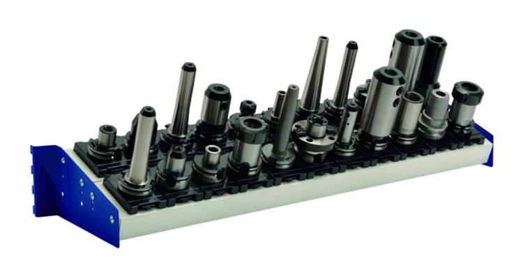 1083959203 Tool holder shelf wide RAL 7035/5010 for CNC trolley cat. no. 83959 101+201