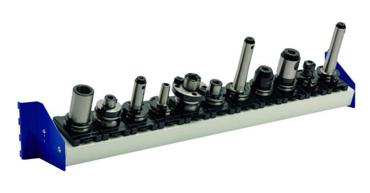 Tool holder shelf narrow RAL 7035/5010 for CNC trolley cat. no. 83959 101+201